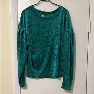 Free people women’s Emerald Green Velvet Top
